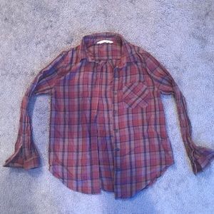 plaid collard flannel